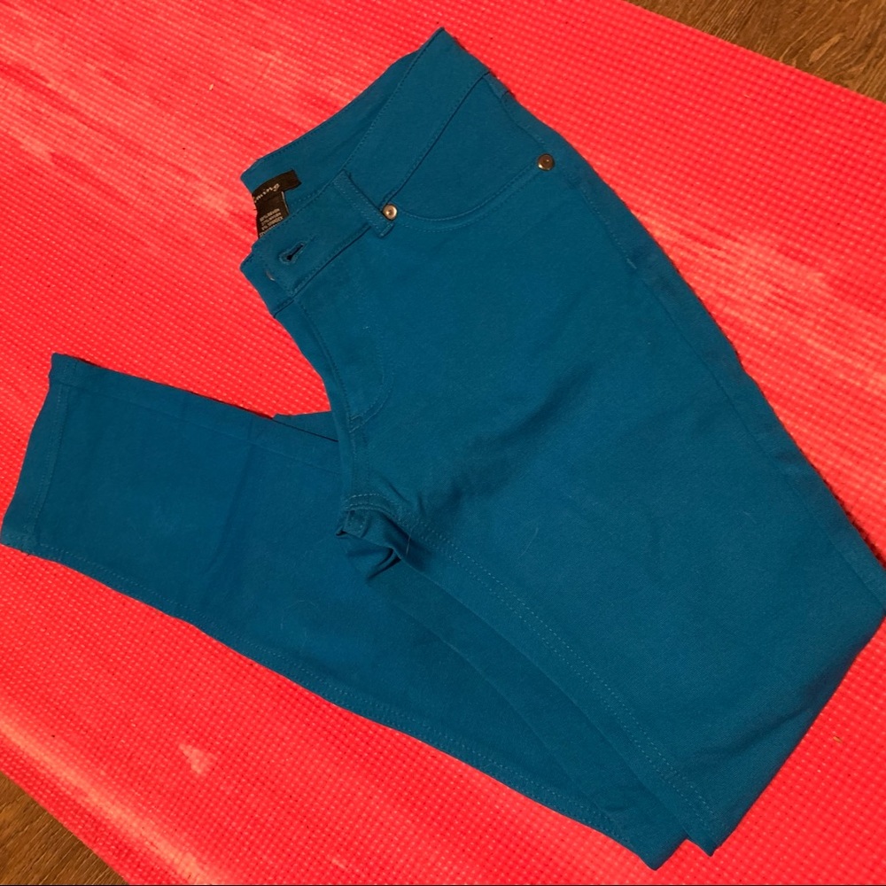 Bright Blue Stretch Jean Legging